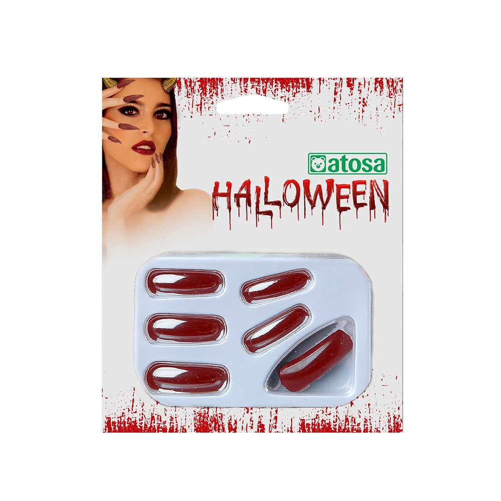 ATOSA Red Halloween Nails