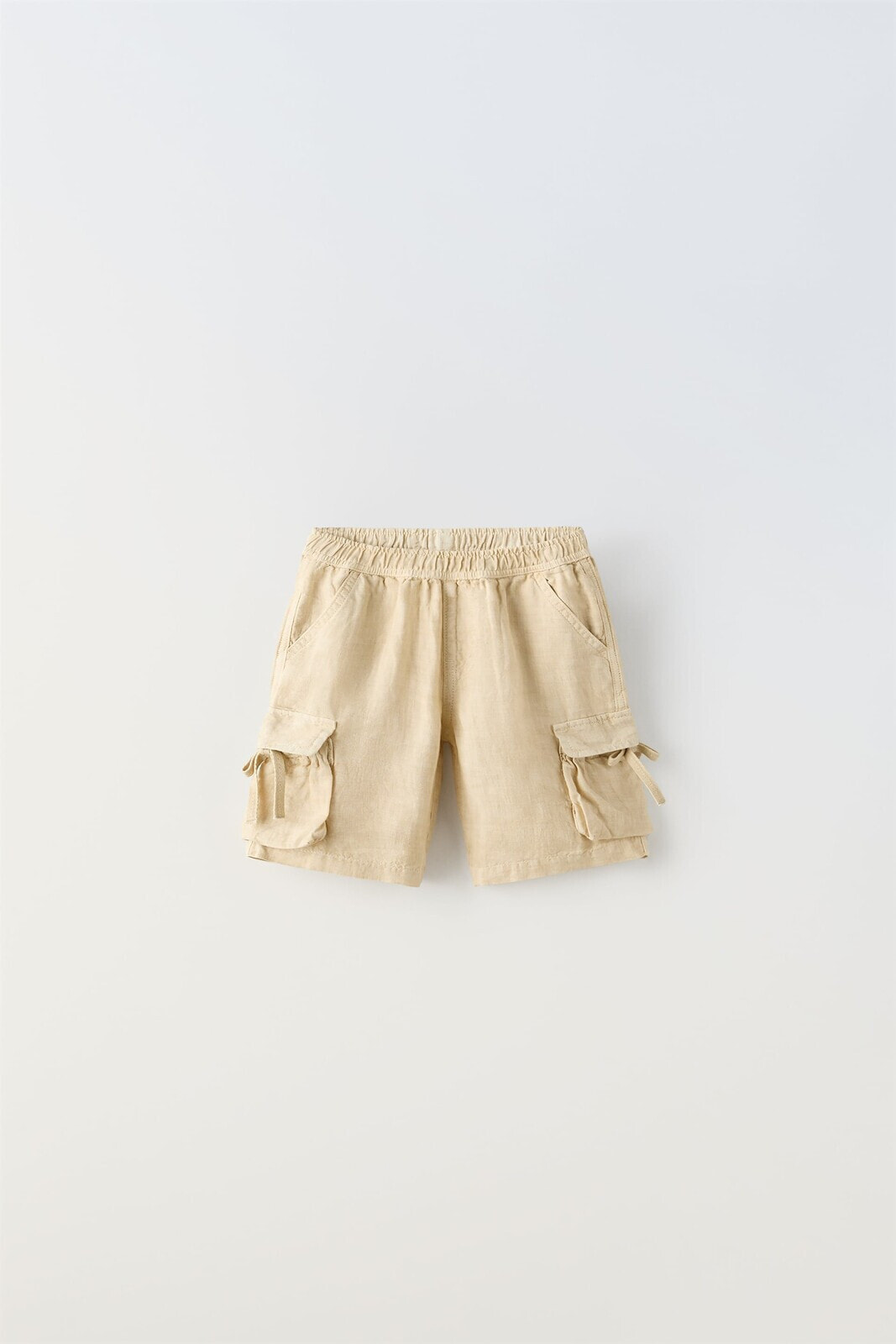 Linen cargo bermuda shorts