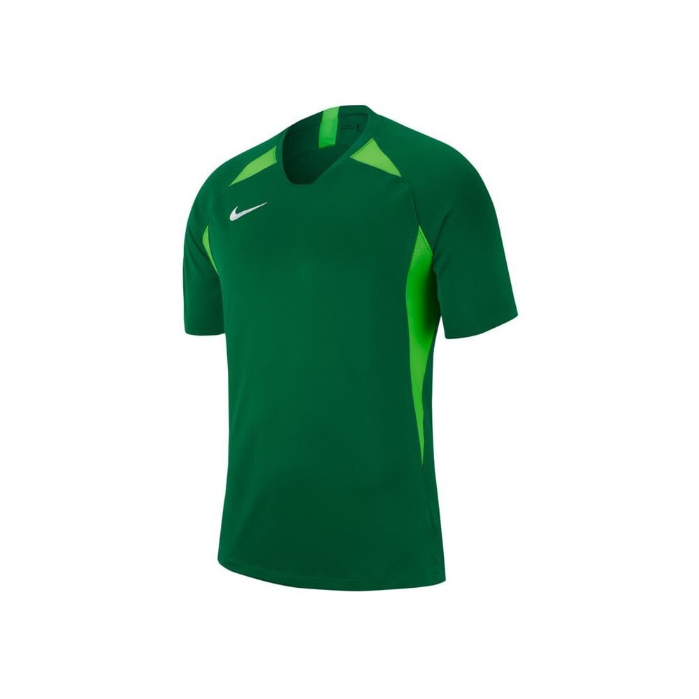 Мужская футболка спортивная зеленая однотонная для фитнеса  Nike Legend