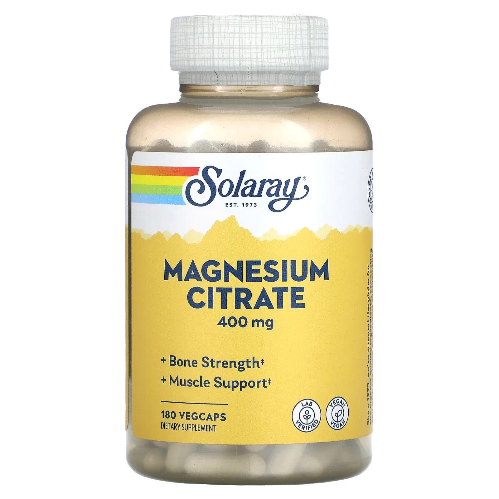 Magnesium Citrate, 400 mg, 180 VegCaps (133 mg per Capsule)