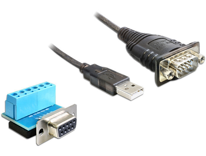 DeLOCK 62406 кабельный разъем/переходник USB 2.0 RS-422/485 Черный
