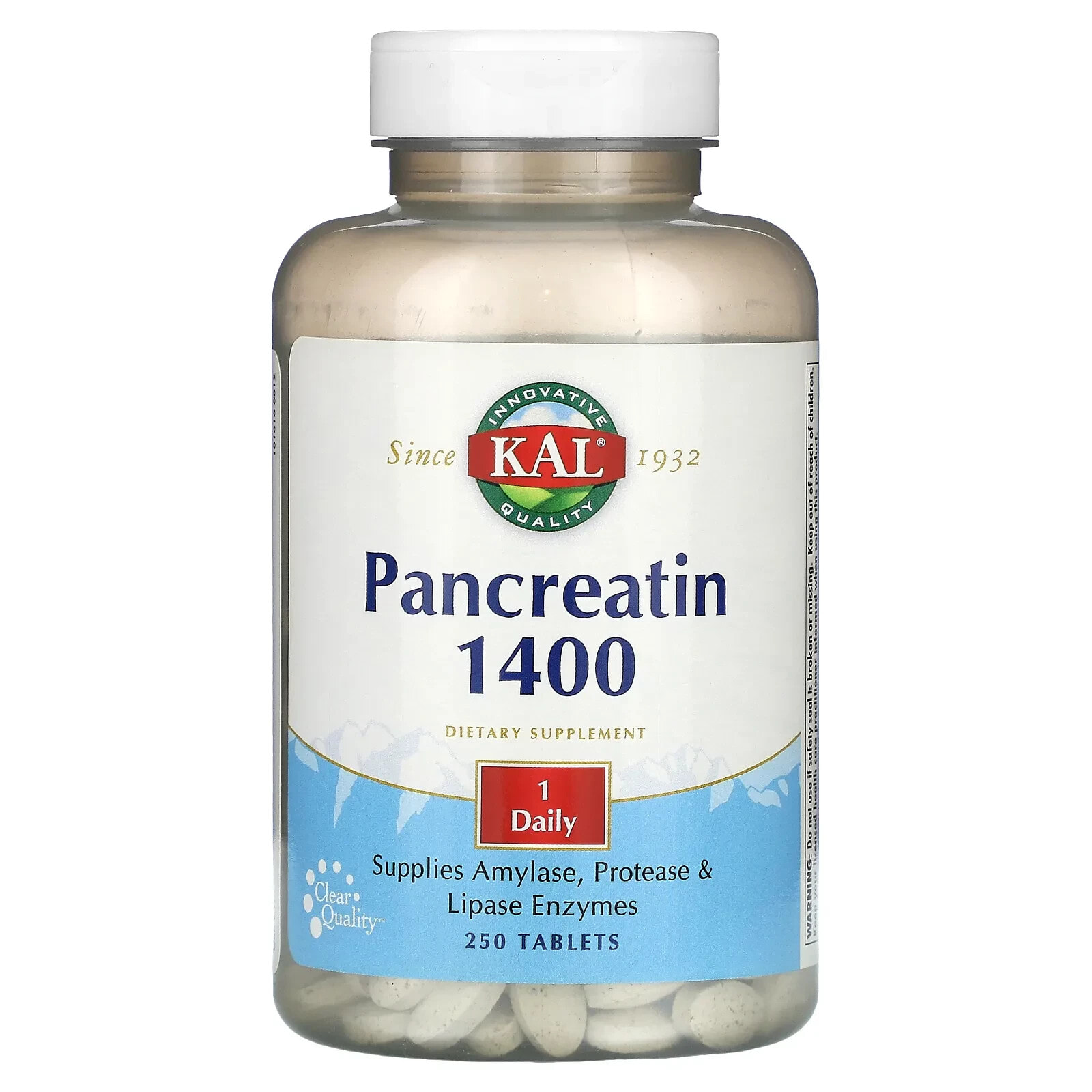 KAL, Панкреатин 1400, 250 таблеток