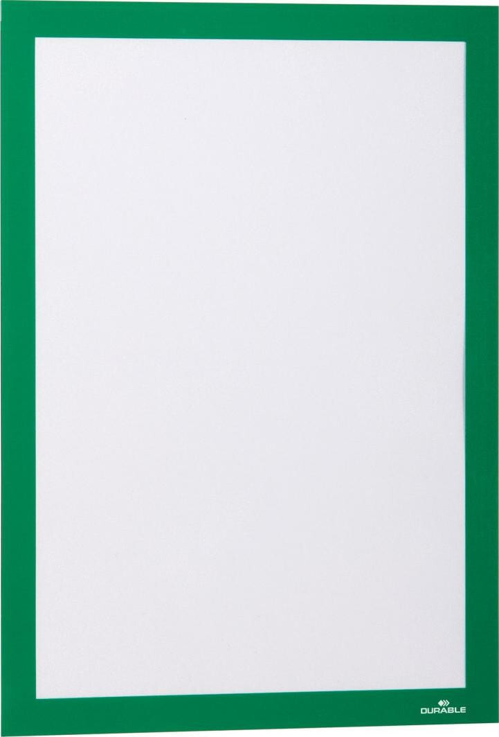 Durable A4 SELF-ADHESIVE MAGNETIC FRAME GREEN 10 PCS.