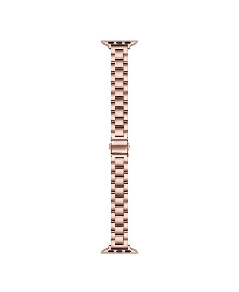 Posh Tech sloan Skinny Rose Gold Plated Stainless Steel Alloy Link Band for Apple Watch, 42mm-44mm