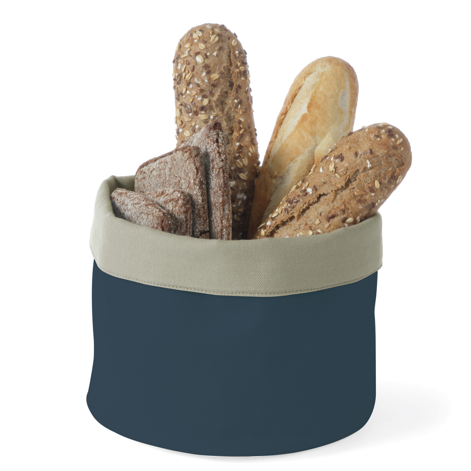Basket bag for bread, round dia. 20cm dark blue - Hendi 429037