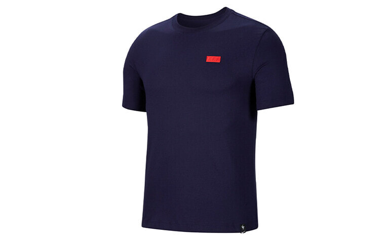 Nike 法国队足球短袖T恤 男款 黑蓝色 / Трендовая одежда Nike T CD1258-498 для тренировок ( )