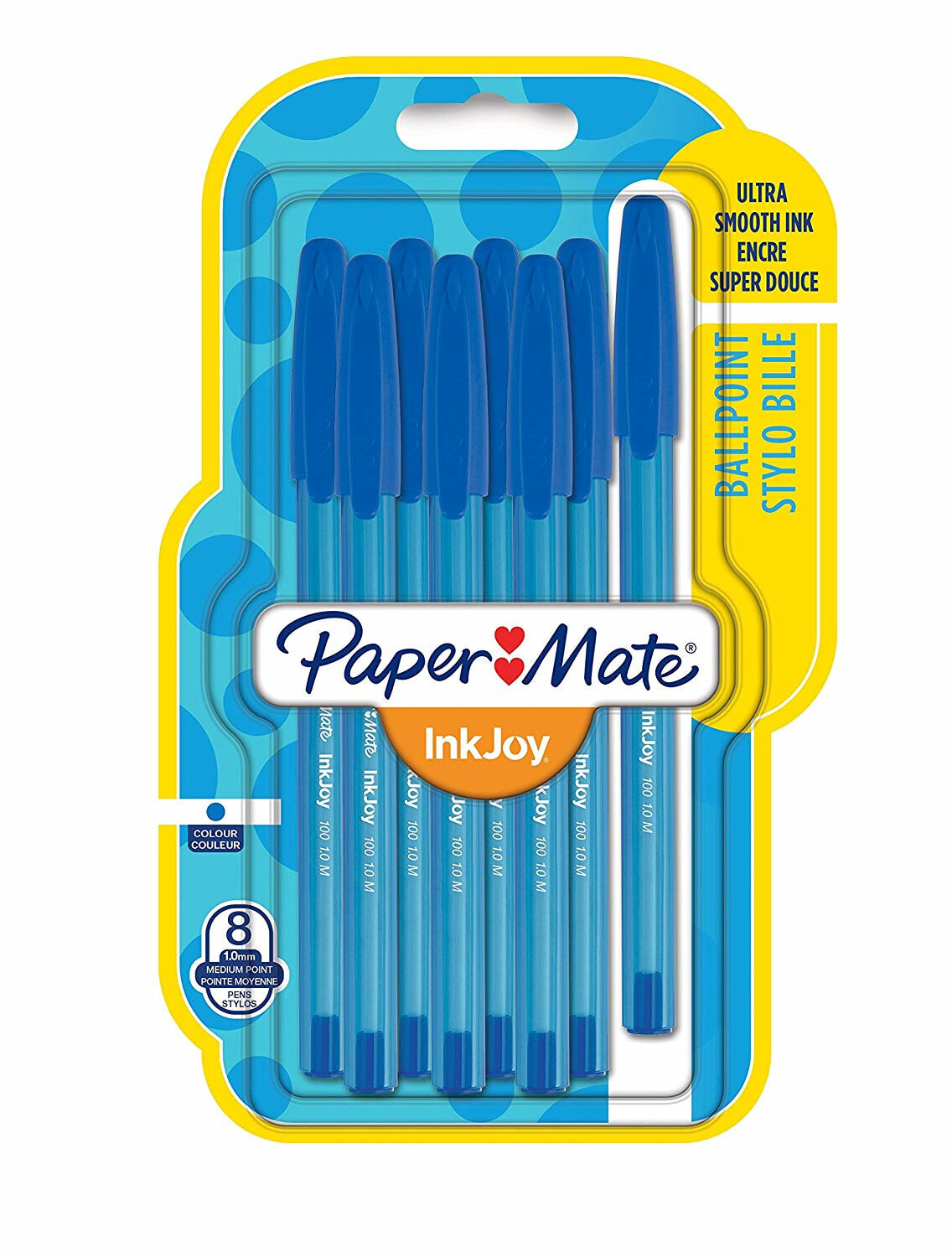 Papermate InkJoy 100 ST Синий Обычная шариковая ручка Средний 8 шт 1956742