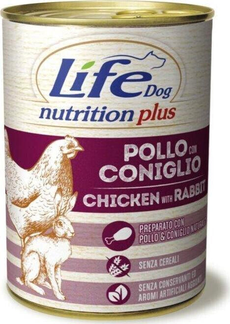 Life Pet Care LIFE DOG pusz.400g CHICKEN + RABBIT /24