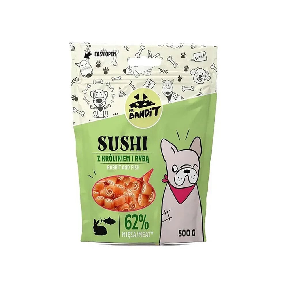 VET EXPERT Mr. Bandit Sushi With Rabbit And Fish dog treat 500g