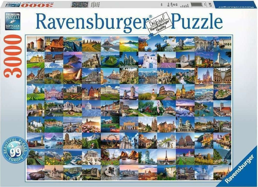 Ravensburger Ravensburger Puzzle 3000el 99 widoków Europy uniwersalny
