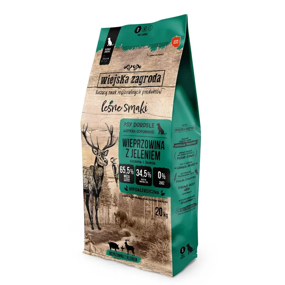 WIEJSKA ZAGRODA Pork With Venison S dog food 20kg