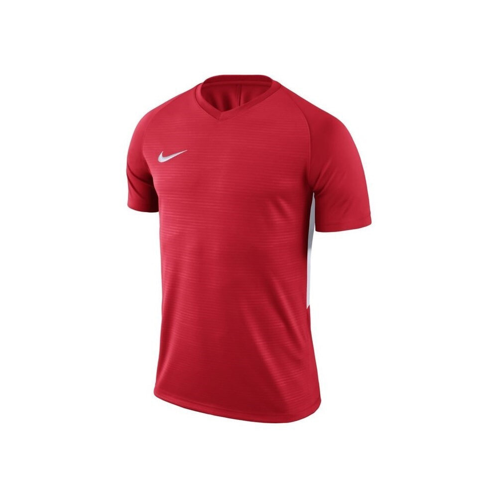 Мужская футболка спортивная красная однотонная для бега Nike Dry Tiempo Premier