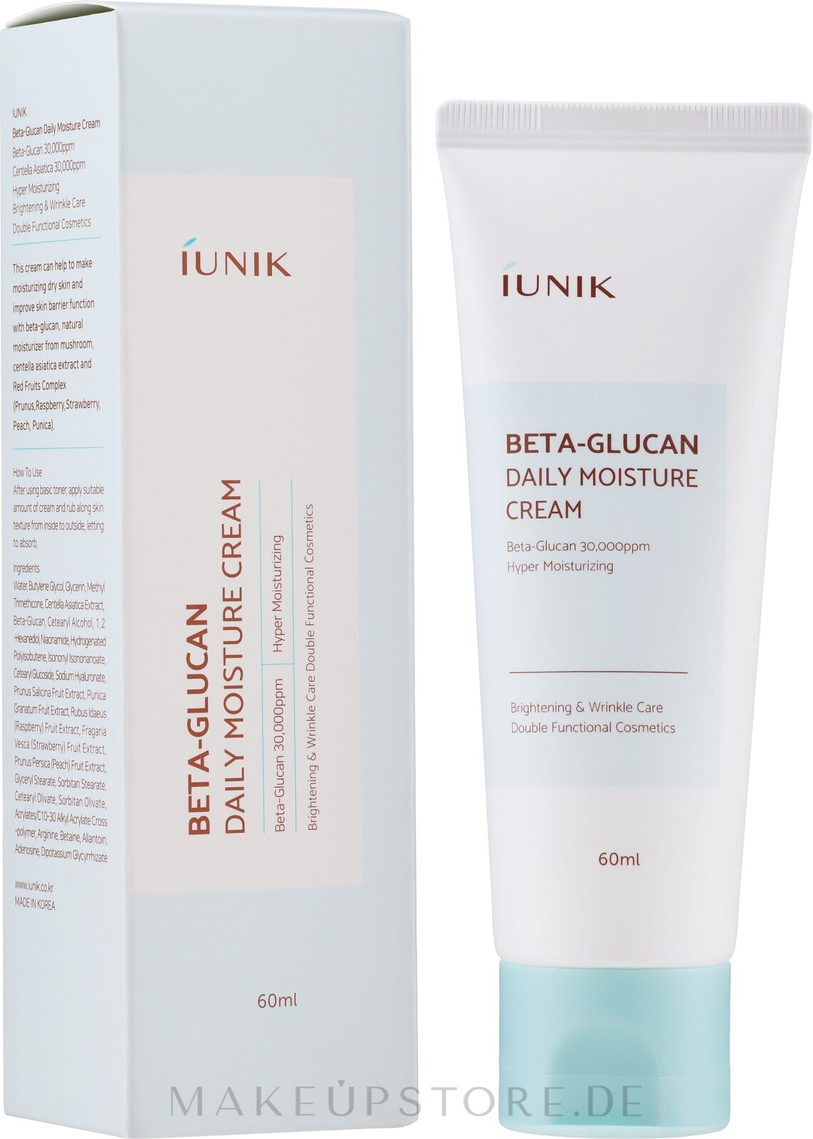 Feuchtigkeitsspendende Anti-Aging Gesichtscreme mit Beta-Glucan - iUNIK Beta-Glucan Daily Moisture Cream