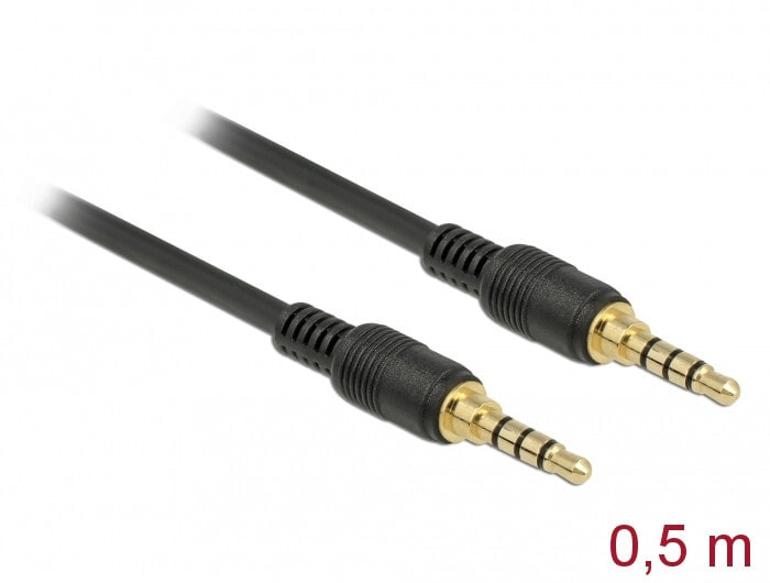 DeLOCK 85592 аудио кабель 0,5 m 3,5 мм Черный