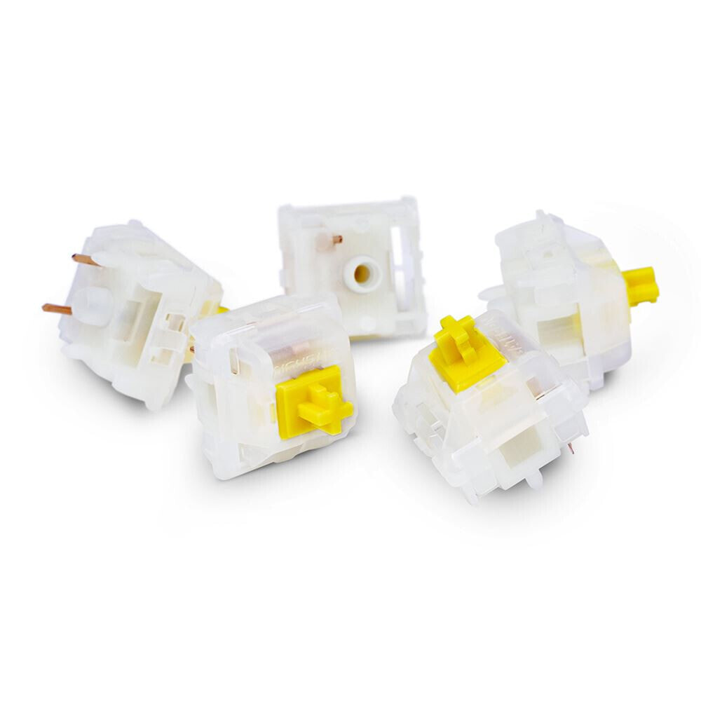 Sharkoon Gateron Cap V2 Milky-Yellow Switch-Set gelb/transparent 35 Stueck