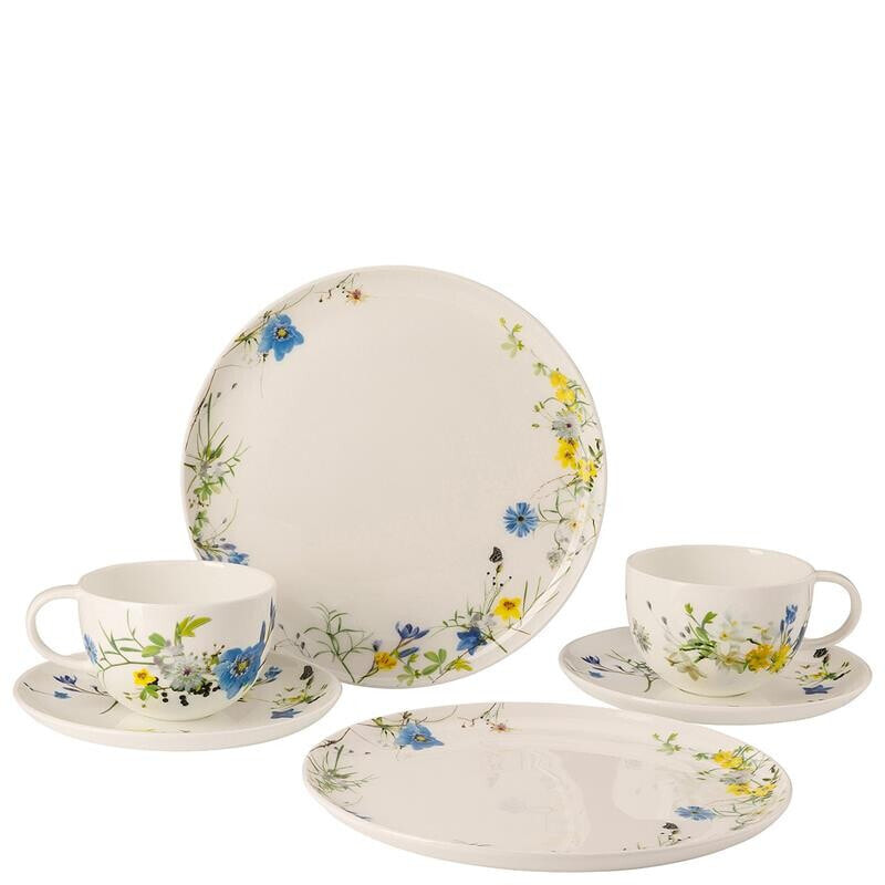 Rosenthal Brilliance Fleurs des Alpes Set 6 tlg. Kombitasse und Coupteller