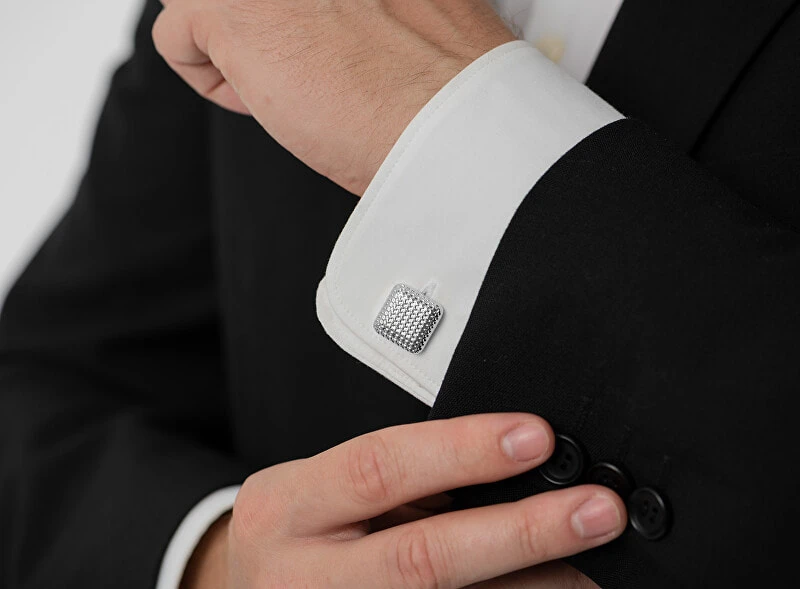 Modern steel cufflinks