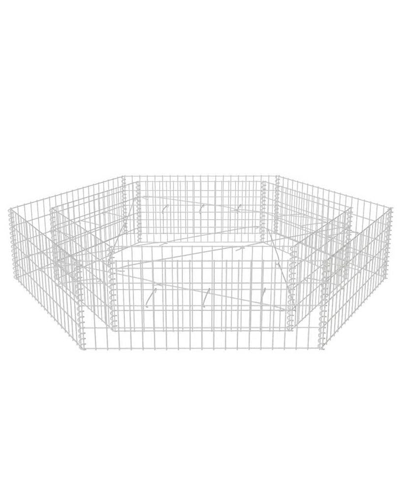 vidaXL hexagonal Gabion Raised Bed 78.7