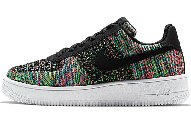 Nike Air Force 1 Low Flyknit 2.0 编织 复古 休闲 低帮 板鞋 GS 彩虹 / Кроссовки Nike Air Force BV0063-002
