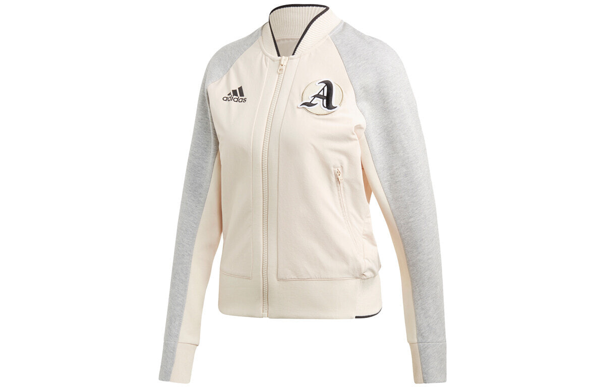 adidas 运动型格长袖夹克外套 女款 亚麻色 / Куртка Adidas Featured Jacket EA0424