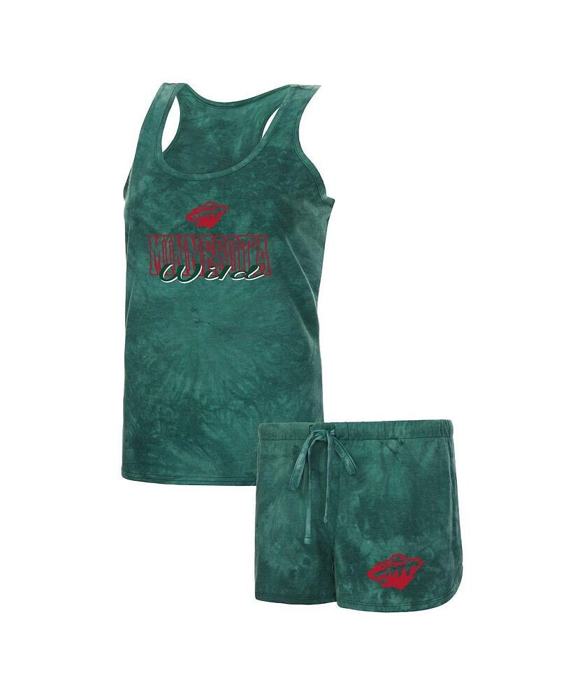 Concepts Sport women's Green Minnesota Wild Billboard Tank Top and Shorts Sleep Set