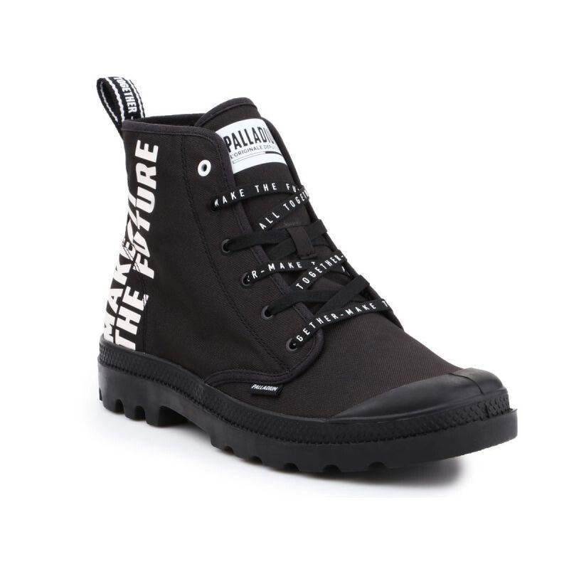 Мужские ботинки спортивные треккинговые черные текстильные высокие демисезонные Palladium Pampa HI Future M  U 76885-008-M shoes