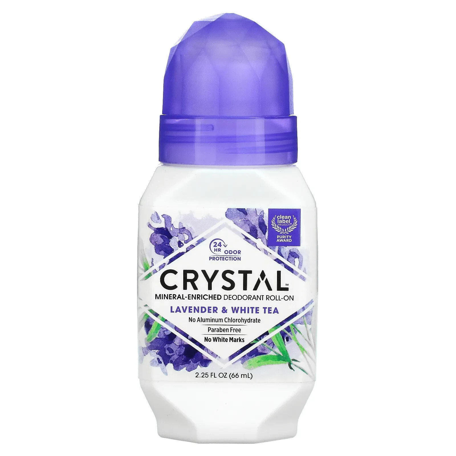 Mineral-Enriched Deodorant Roll-On, Lavender & White Tea, 2.25 fl oz (66 ml)