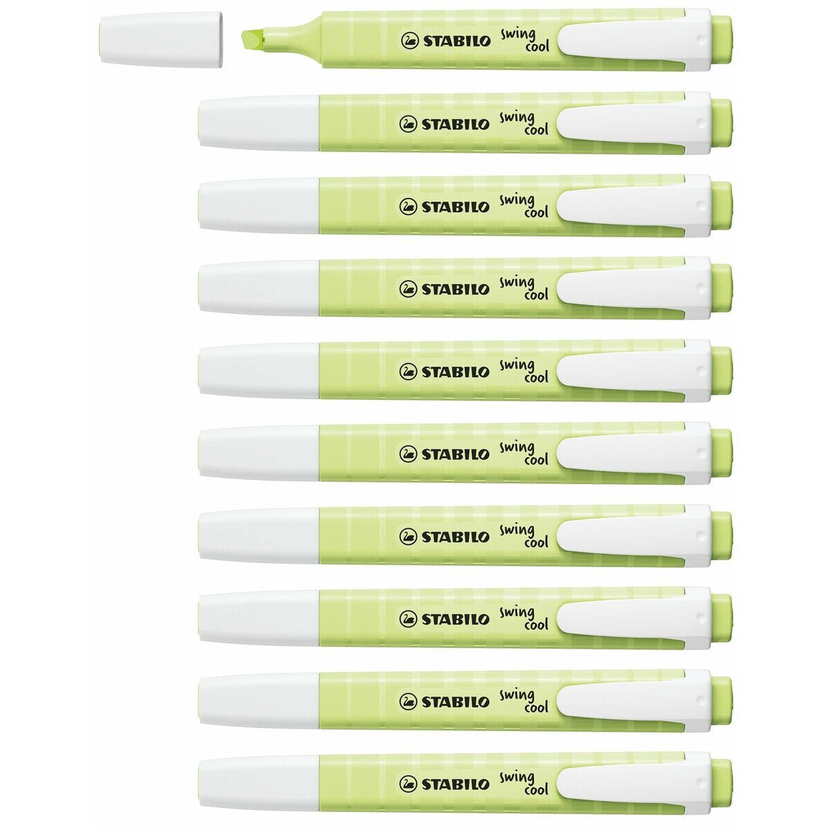 Fluorescent Marker Stabilo Swing Cool Lime green 10 Pieces