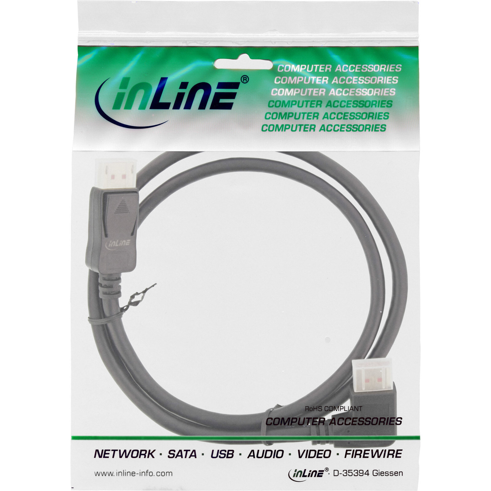 InLine 17152R DisplayPort кабель 2 m Черный