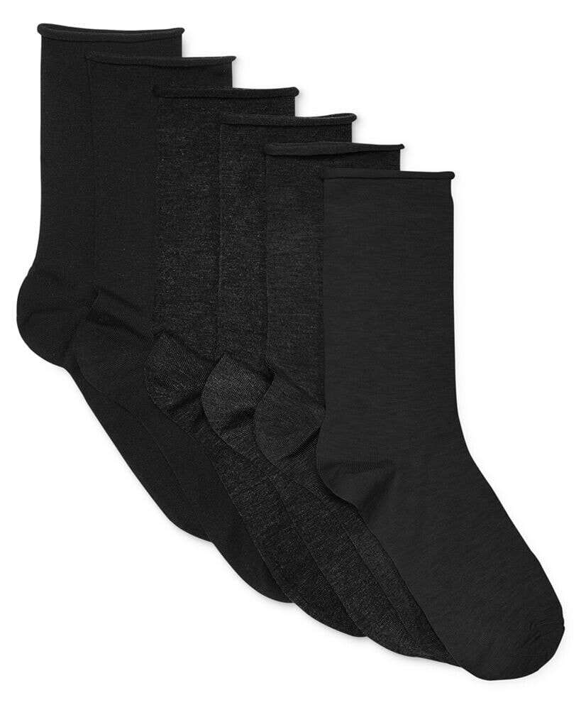Lauren Ralph Lauren women's 6 Pack Roll-Top Trouser Socks