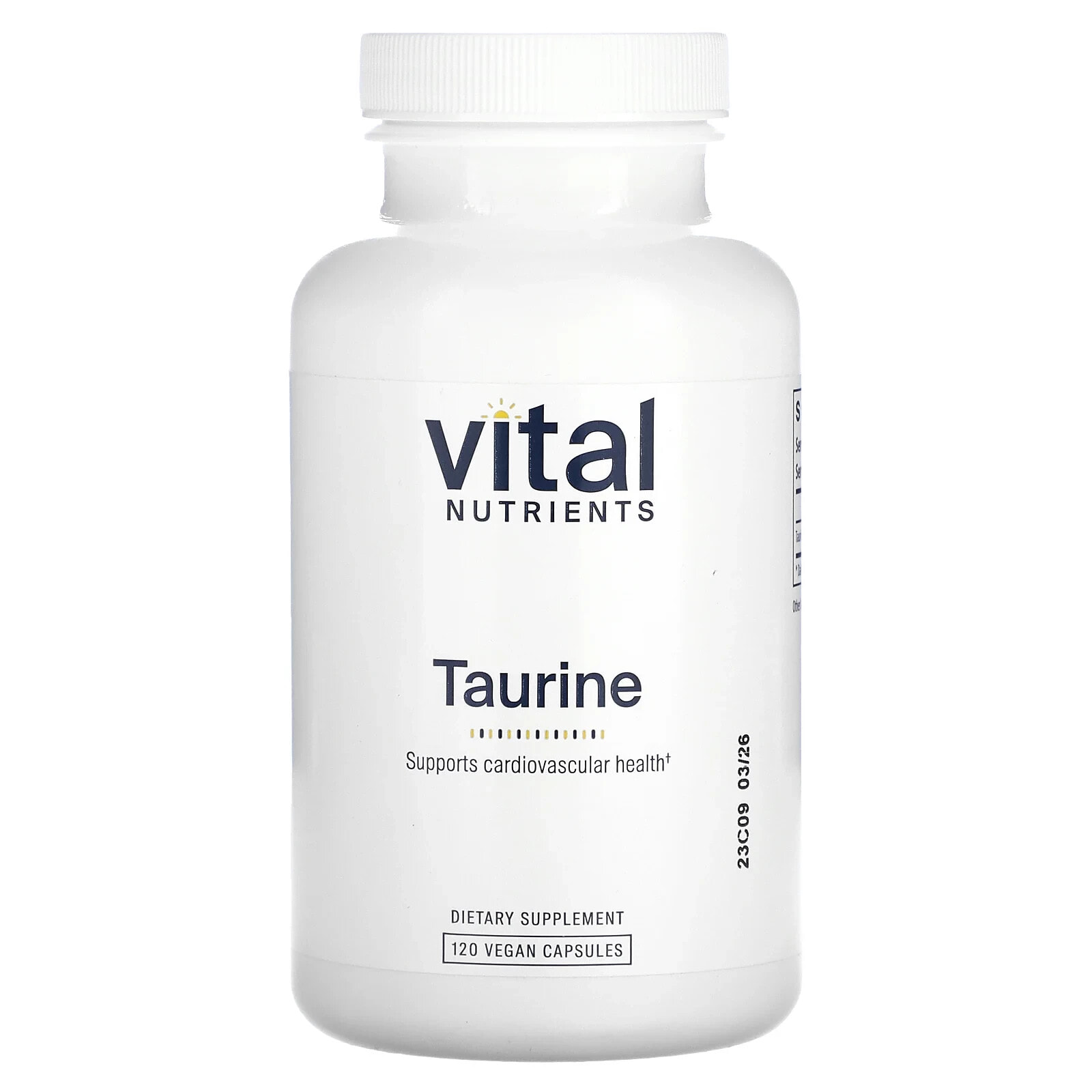 Vital Nutrients, Taurine, 120 Vegan Capsules