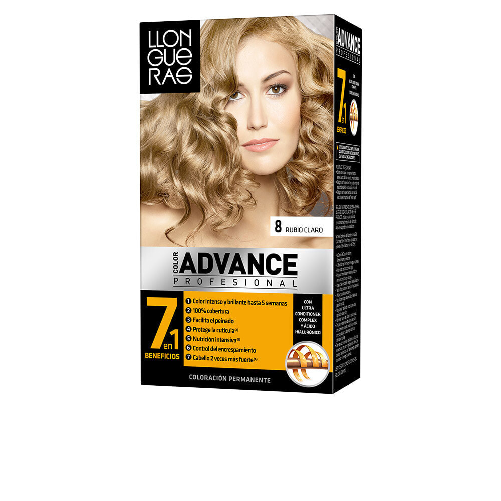 Llongueras Color Advance Permanent Hair Color No.8 Light Blonde Перманентная краска для волос, оттенок светлый блонд