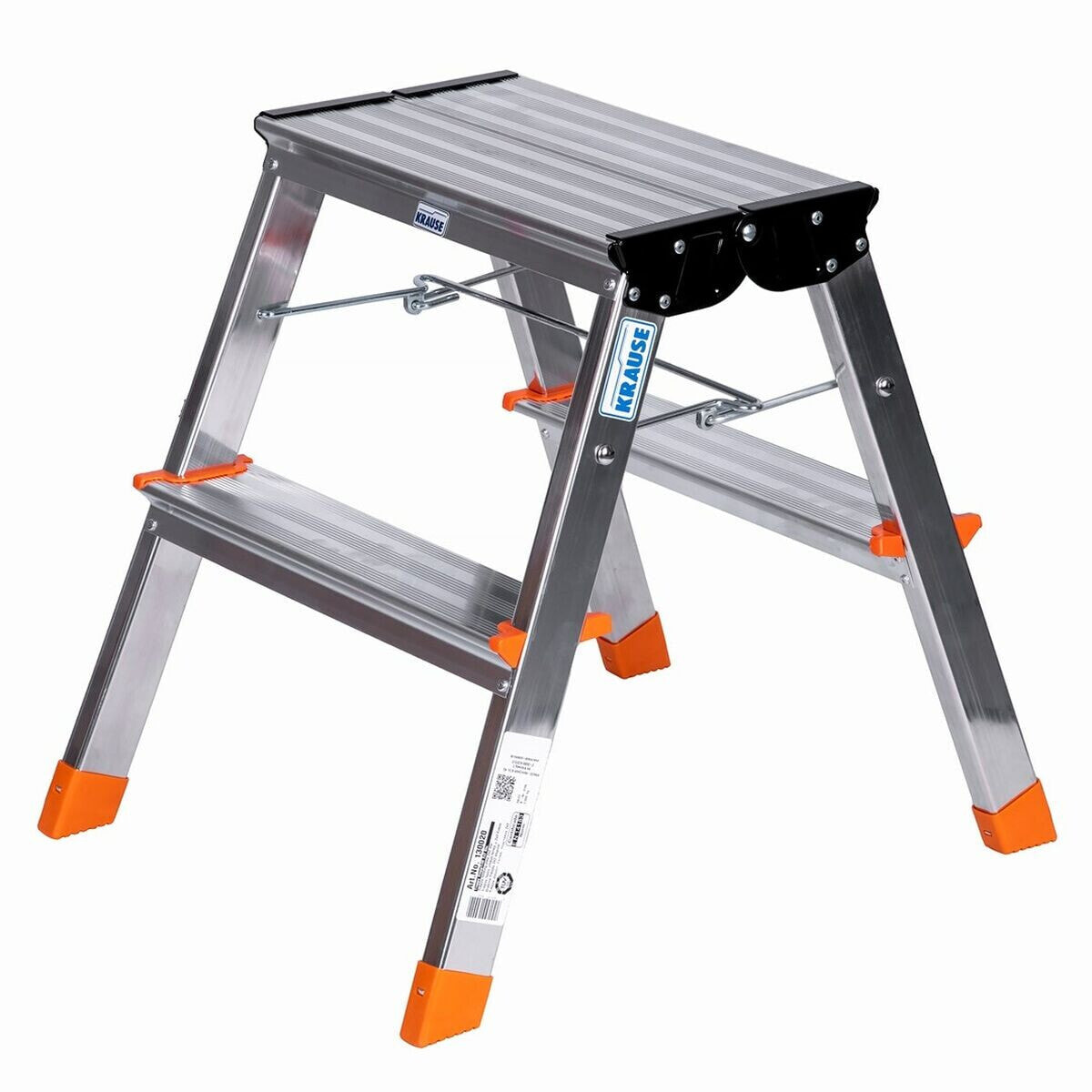 2-step folding ladder Krause 130020 Silver Aluminium