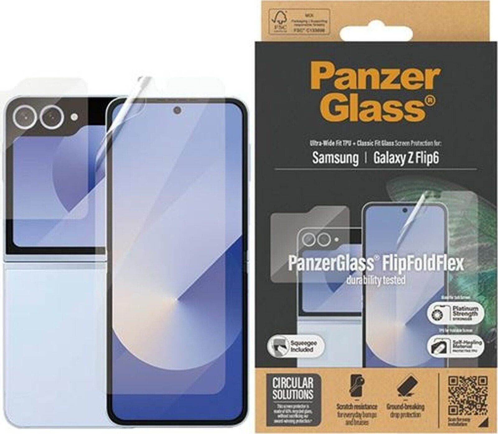 PanzerGlass PanzerGlass Bundle 2in1 Sam Z Flip6 F741 Screen Protector Ultra Wide-Fit + TPU Classic Fit 7370