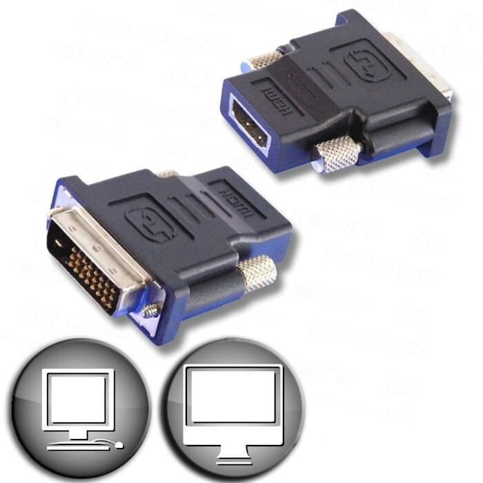 Lineaire ADHD100 кабельный разъем/переходник DVI HDMI Черный