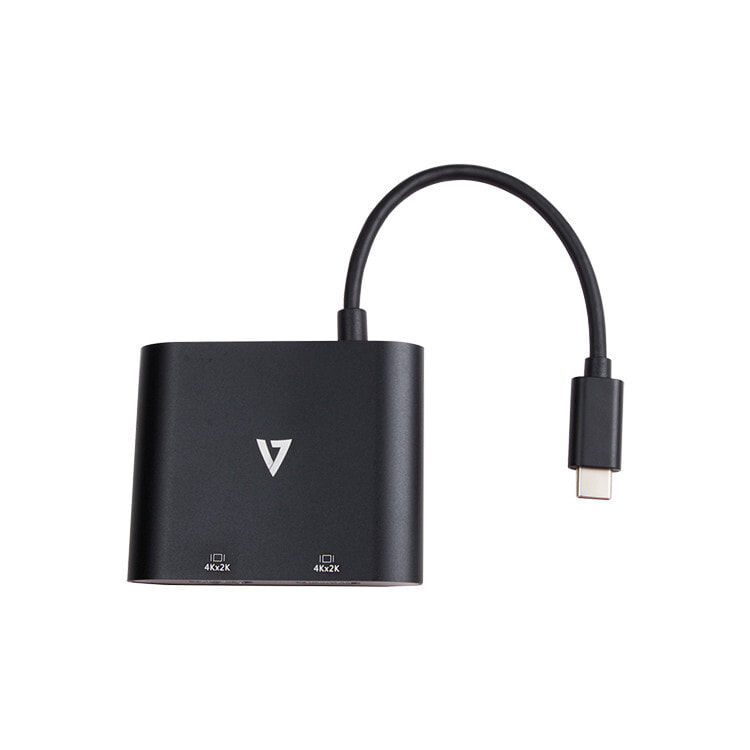 V7 V7UC-2HDMI-BLK USB графический адаптер 3840 x 2160 пикселей Черный