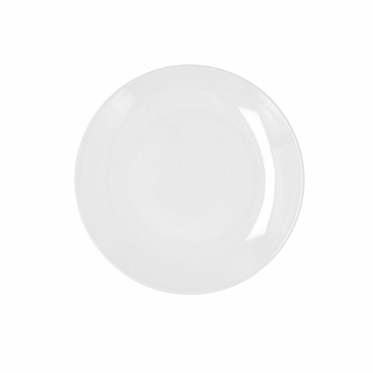 Flat plate Bidasoa Glacial Coupe Ceramic White (21 cm) (Pack 6x)