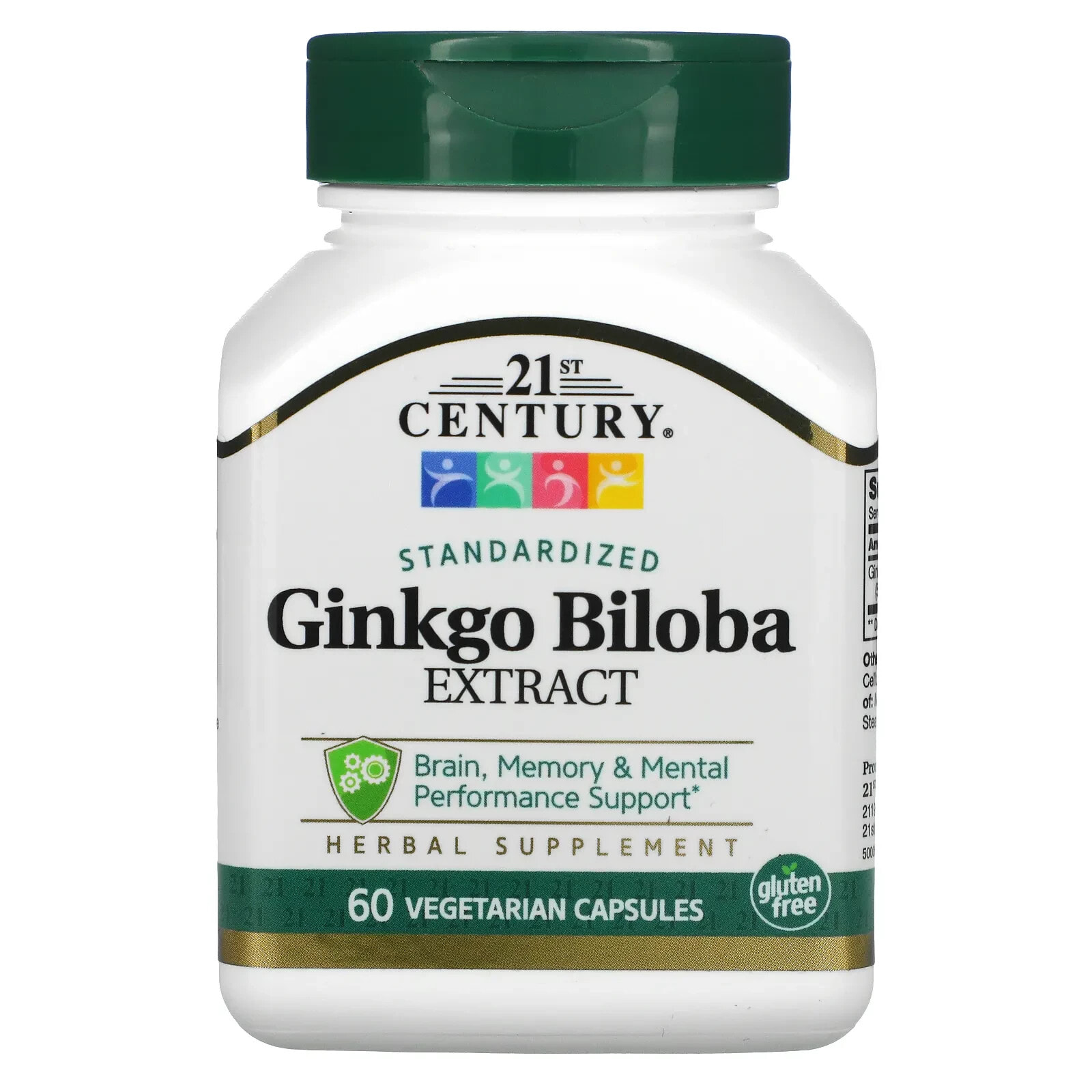 21st Century, Ginkgo Biloba Extract, Standardized, 200 Vegetarian Capsules