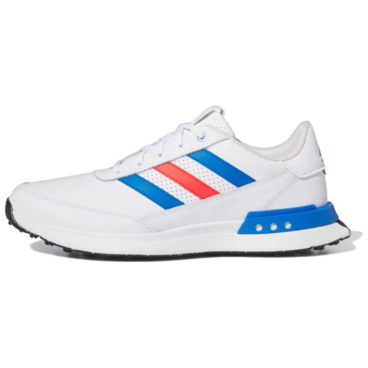 Adidas S2G Spikeless Leather 24 Cushioned Slip-Resistant Low-Top Golf Shoes Men's White Blue