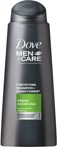 Dove Men Care Szampon  Fresh Clean 2in1  Шампунь-кондиционер укрепляющий Свежесть ментола 400 мл