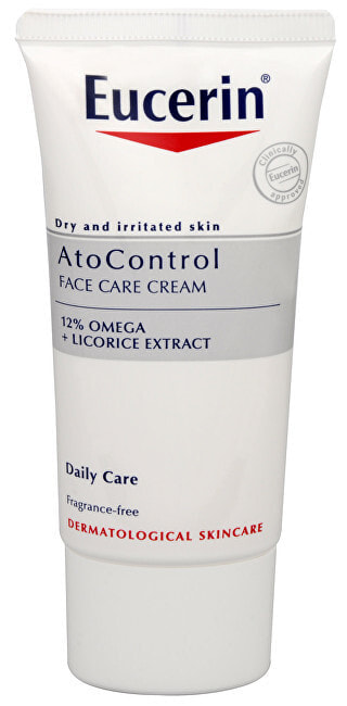 Eucerin Ato Control Face Care Cream Гипоаллергенный питательный успокаивающий крем для сухой, раздраженной и атопической кожи 50 мл
