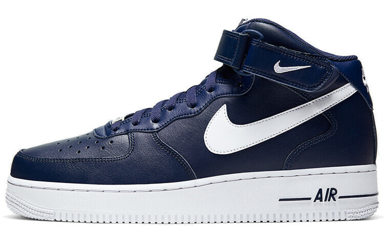 Nike Air Force 1 Mid 空军一号 复古休闲 中帮 板鞋 男女同款 海军蓝 / Кроссовки Nike Air Force 1 Mid CK4370-400