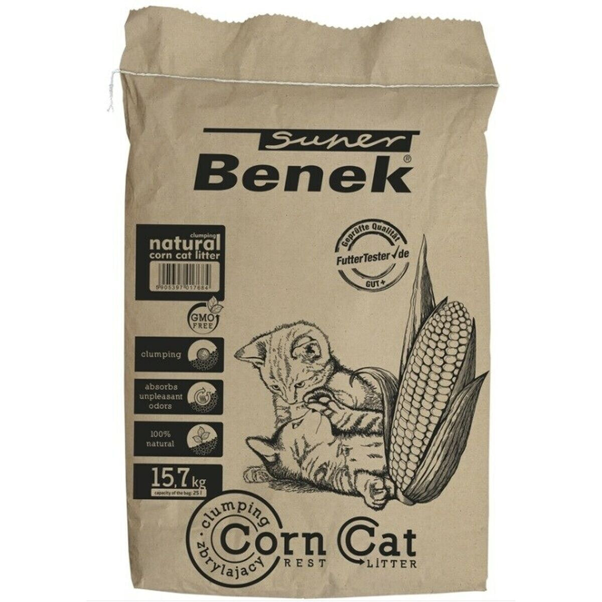 Песок для кошек Super Benek Super Benek CORN 25 L