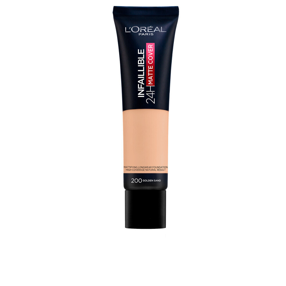 L'Oreal Paris Infallible 24H Matte Cover Foundation No. 200-golden sand Стойкий матирующий тональный крем  30 мл