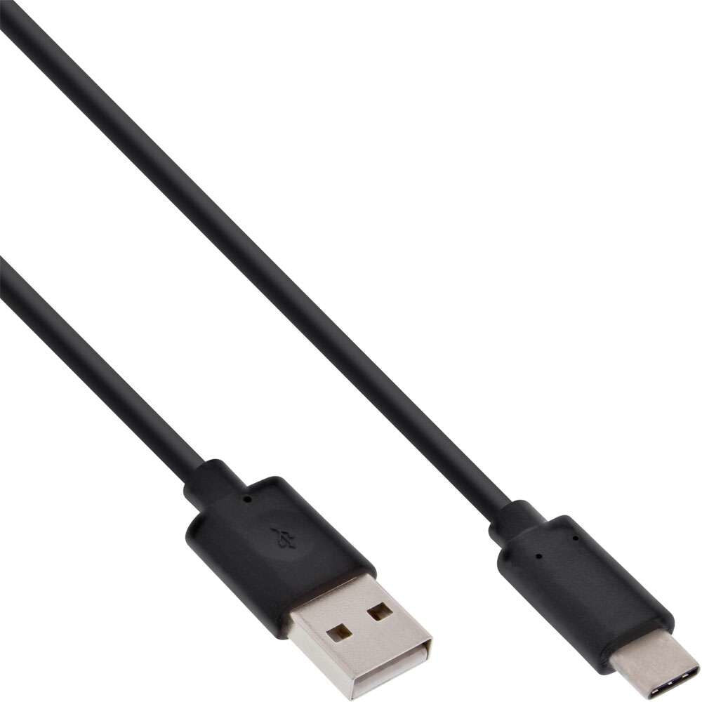 InLine USB C/USB A, 1.5 m USB кабель 1,5 m 2.0 Черный 35734