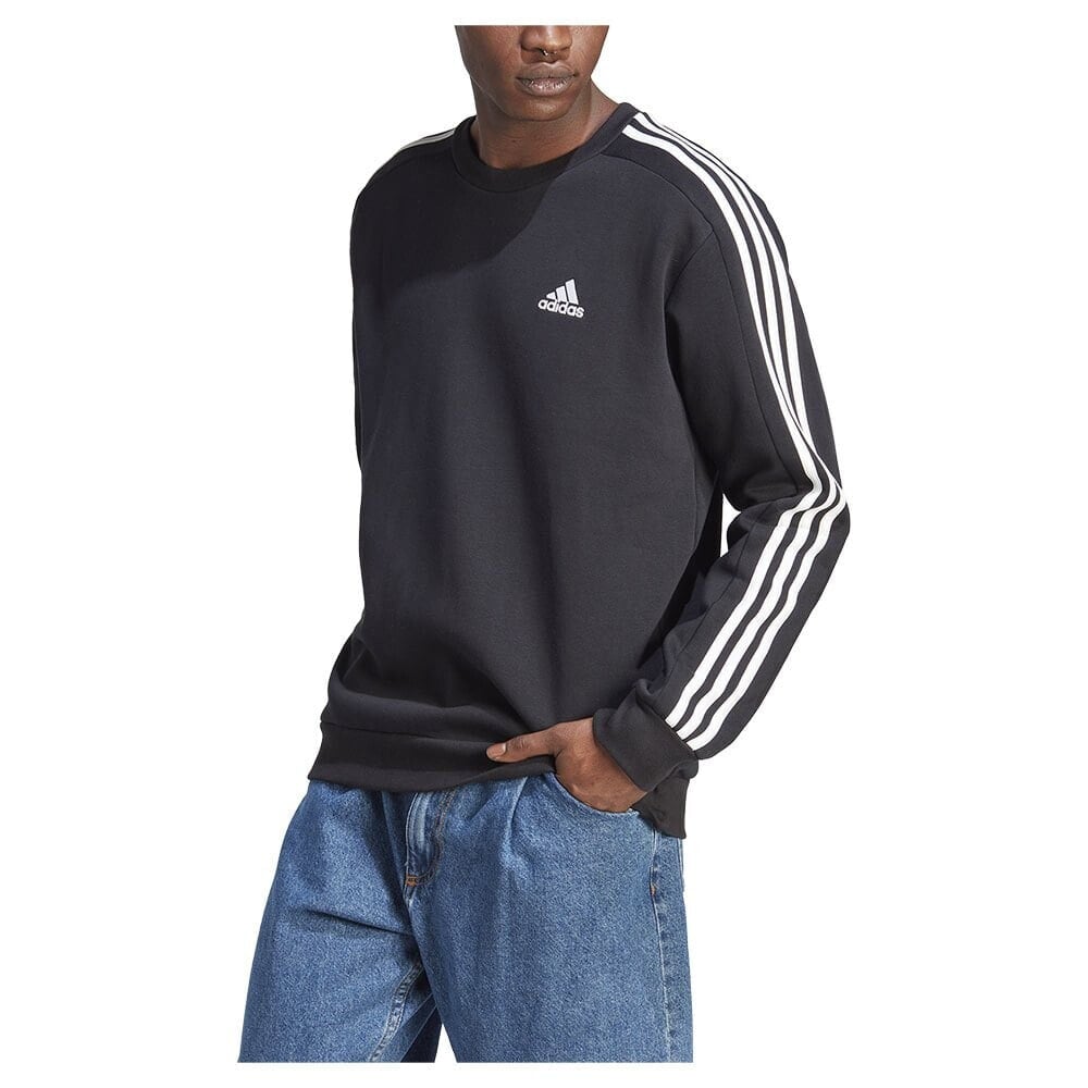 Adidas 3 hot sale stripes crewneck