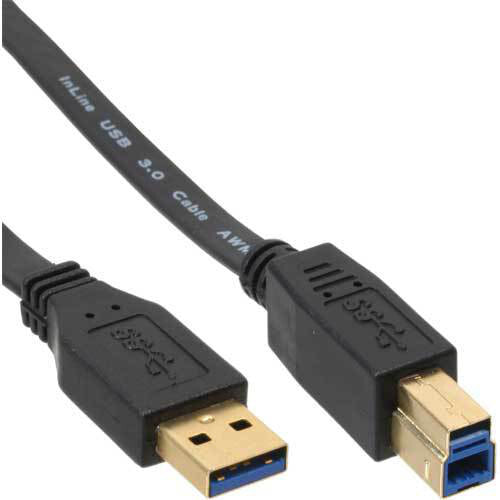 35320F, 2 м, USB A, USB B, USB 3.2 поколения 1 (3.1 поколения 1), Мужской/Мужской, Черный