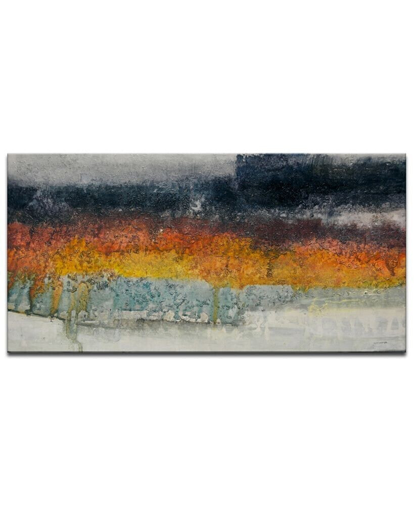 'Fields' Abstract Canvas Wall Art, 18x36