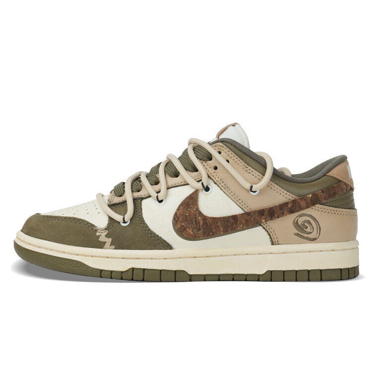 Nike Dunk Casual Shoes Unisex Low-Top Green Brown