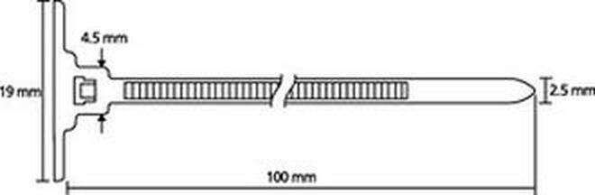 Hellermann Tyton T18RSA стяжка для кабелей Полиамид Белый 100 шт 148-00001